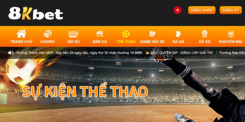 Link chuẩn vào nhà cái thể thao 8kbet